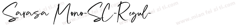 Sarasa Mono-SC-Regul字体转换